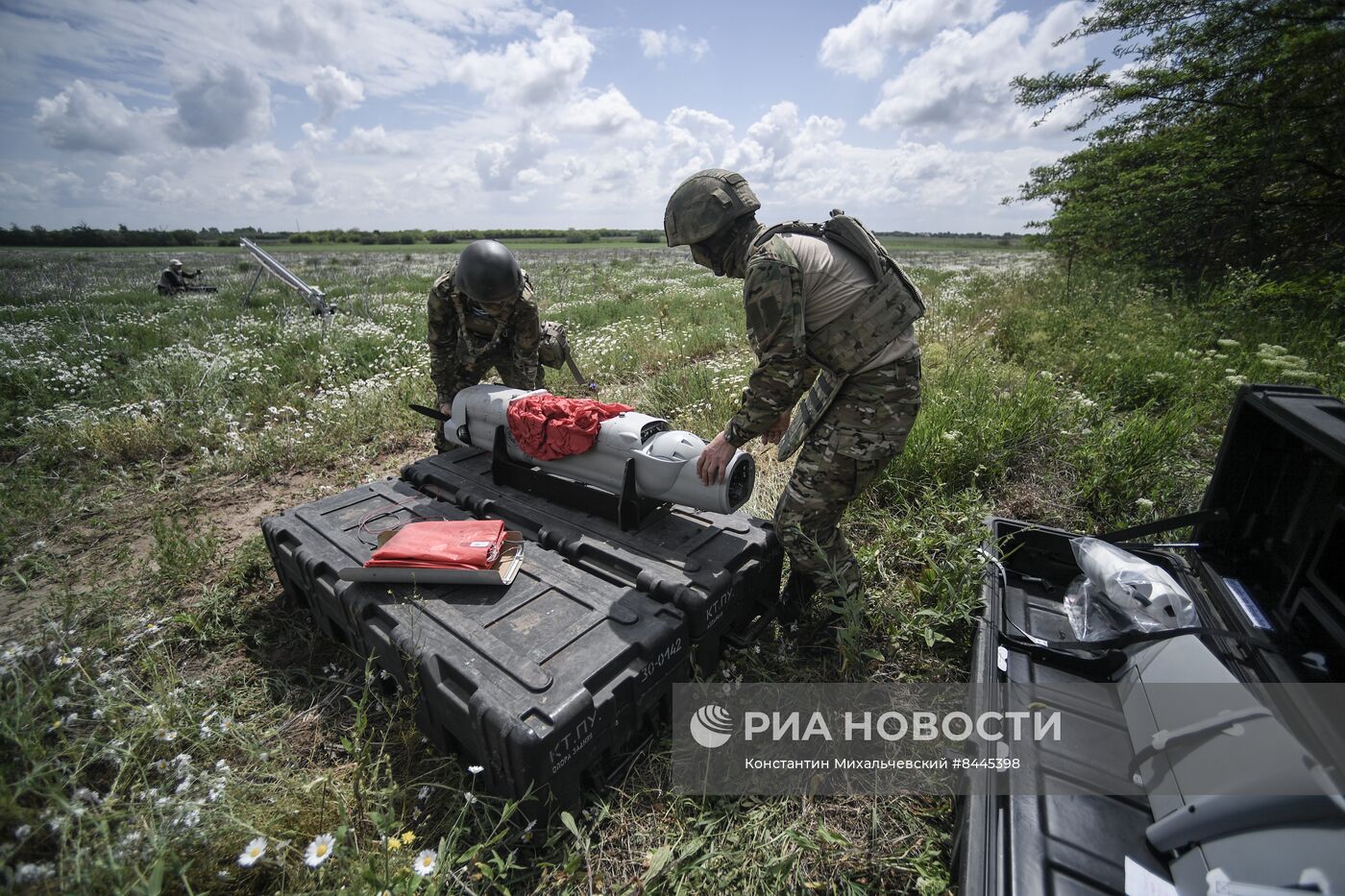 Работа расчёта БЛА Орлан-30 по разведке и обнаружению противника 