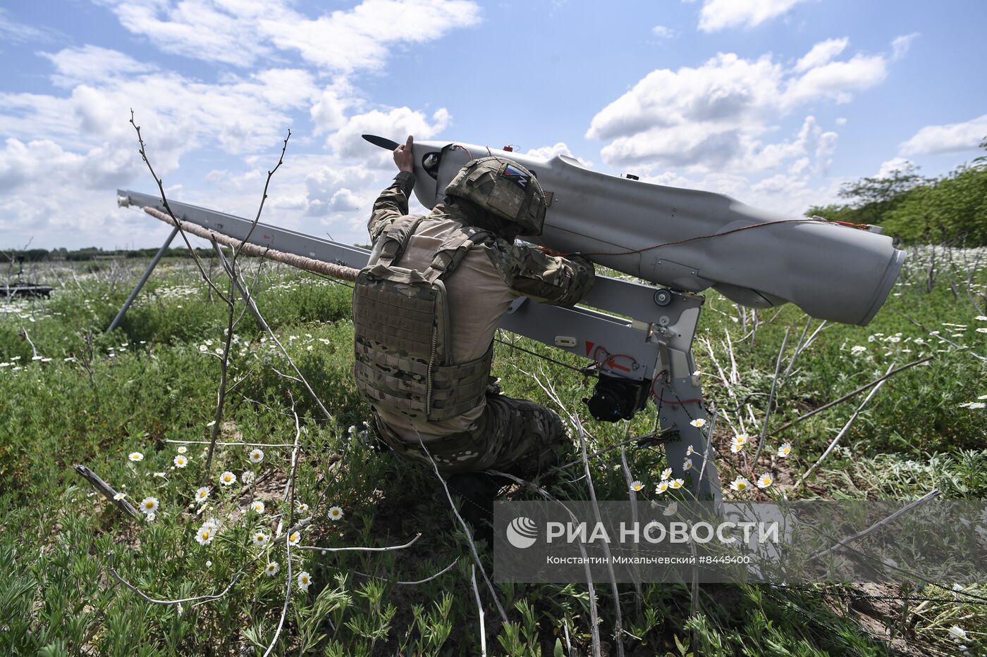 Работа расчёта БЛА Орлан-30 по разведке и обнаружению противника 