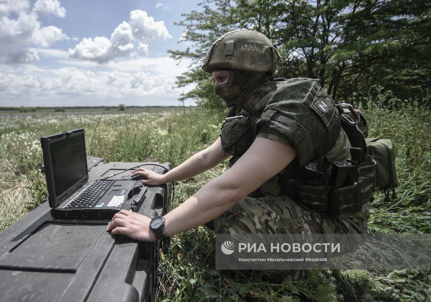 Работа расчёта БЛА Орлан-30 по разведке и обнаружению противника