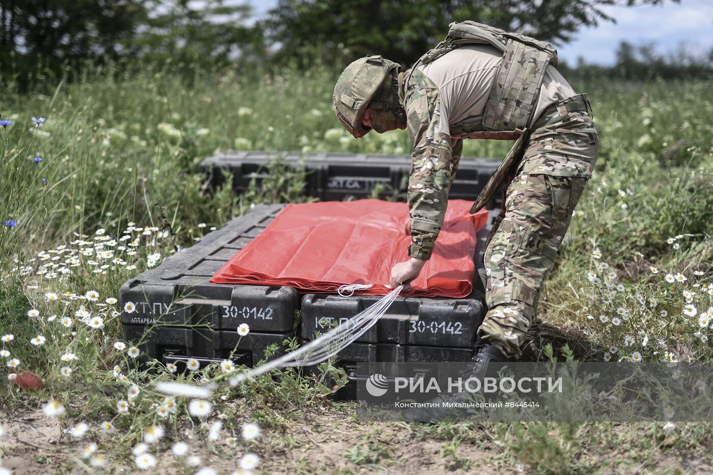 Работа расчёта БЛА Орлан-30 по разведке и обнаружению противника 