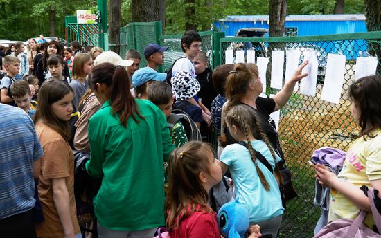 Дети из приграничных районов Белгородской области прибыли в лагерь под Воронежем