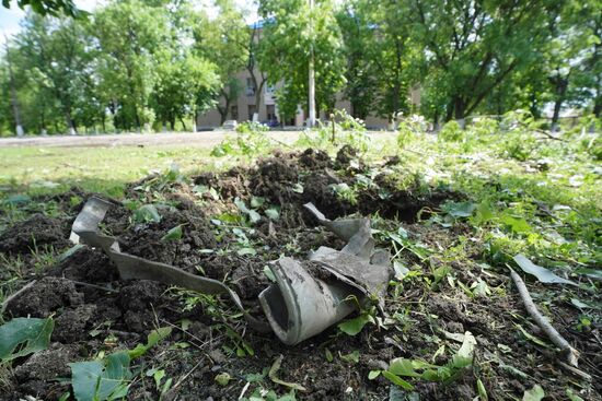 Последствие обстрела Горловки в ДНР