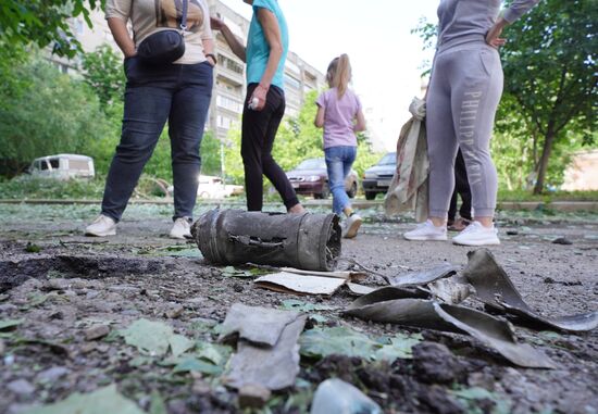 Последствие обстрела Горловки в ДНР