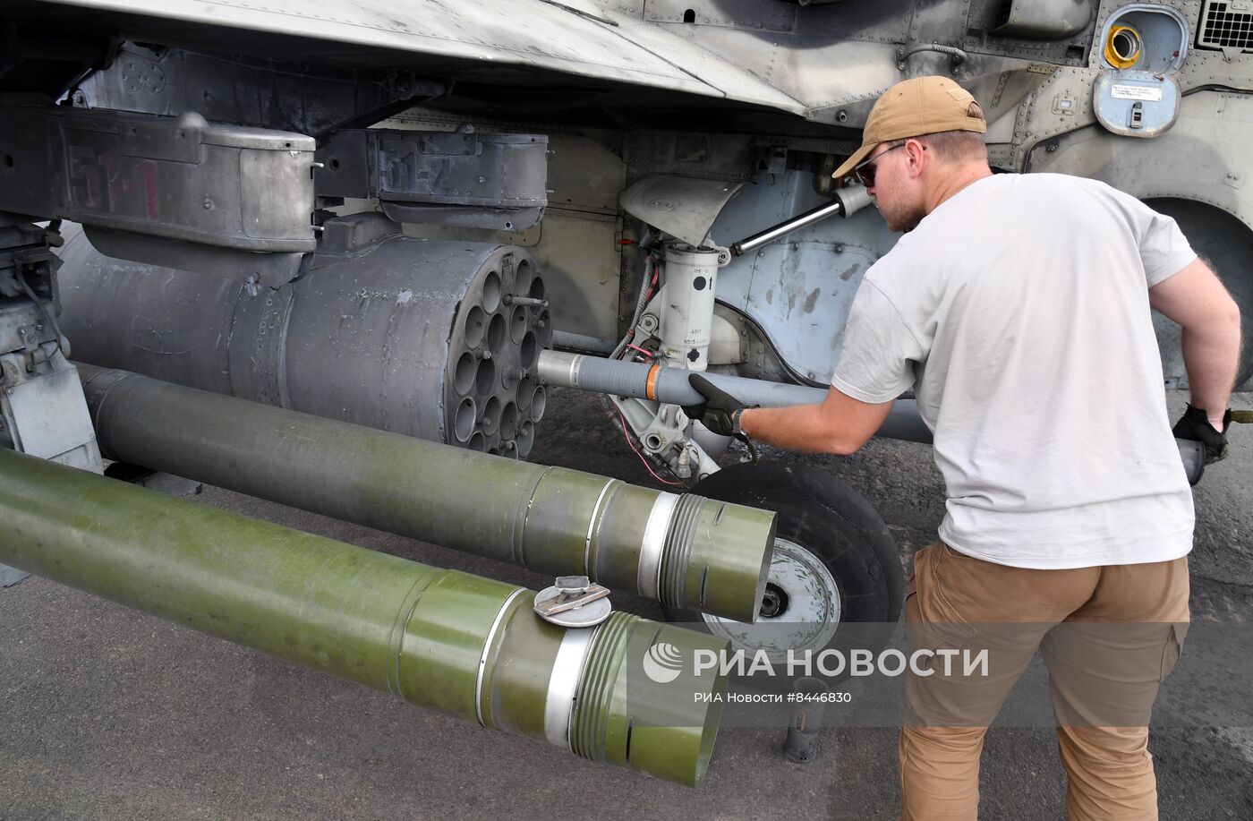 Работа вертолета Ка-52 группировки "Юг" на Артемовском направлении