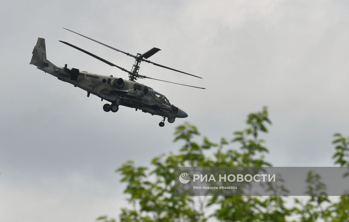 Работа вертолета Ка-52 группировки "Юг" на Артемовском направлении