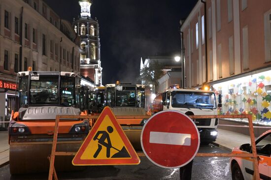 Работы по замене асфальта в Москве