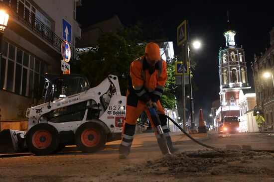 Работы по замене асфальта в Москве