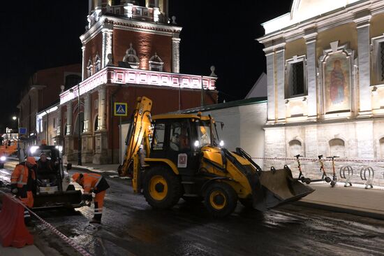 Работы по замене асфальта в Москве