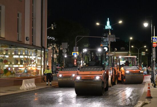 Работы по замене асфальта в Москве