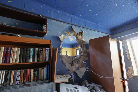 Последствия обстрела Куйбышевского района Донецка