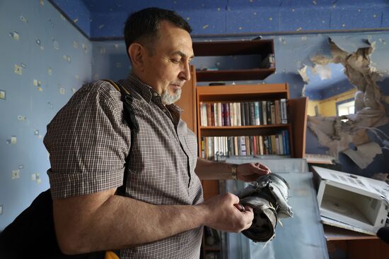 Последствия обстрела Куйбышевского района Донецка