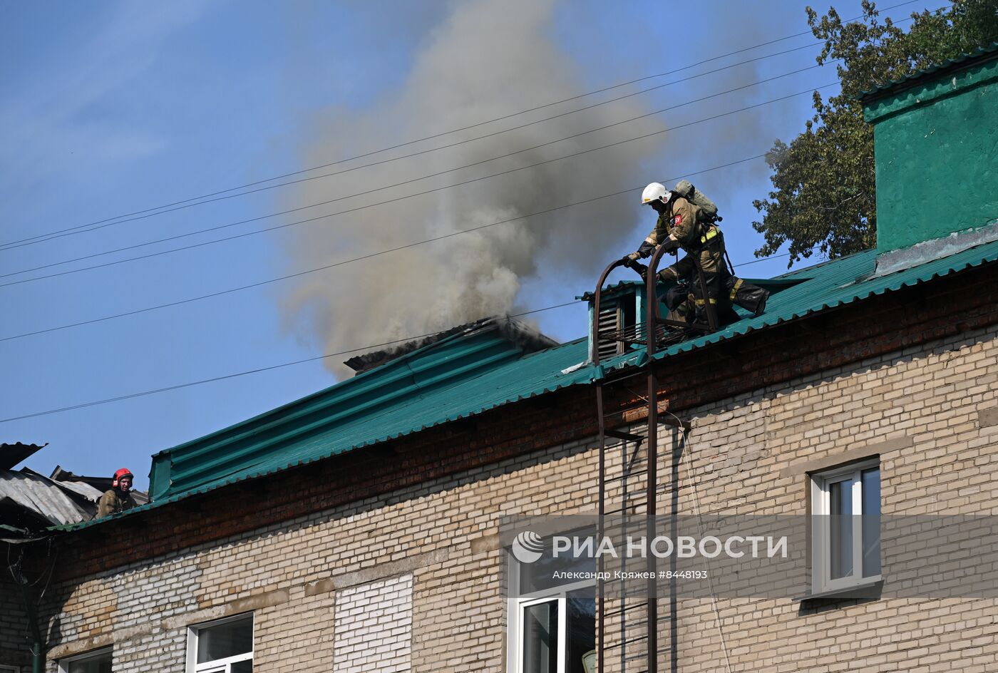 Пожар в клинической больнице в Новосибирске