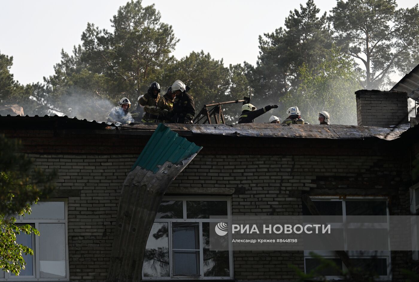 Пожар в клинической больнице в Новосибирске