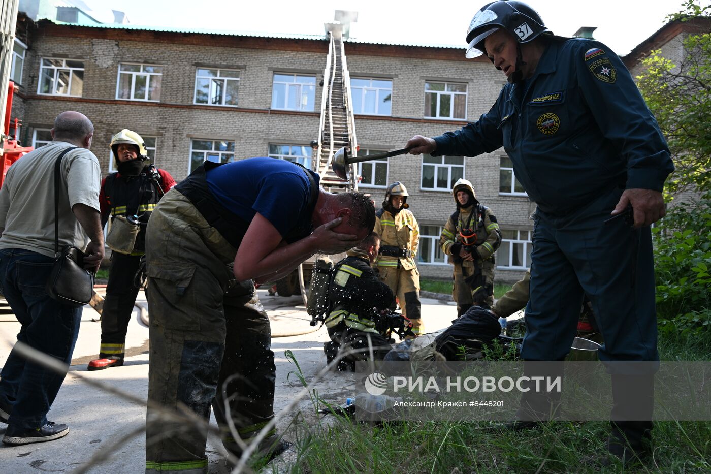 Пожар в клинической больнице в Новосибирске