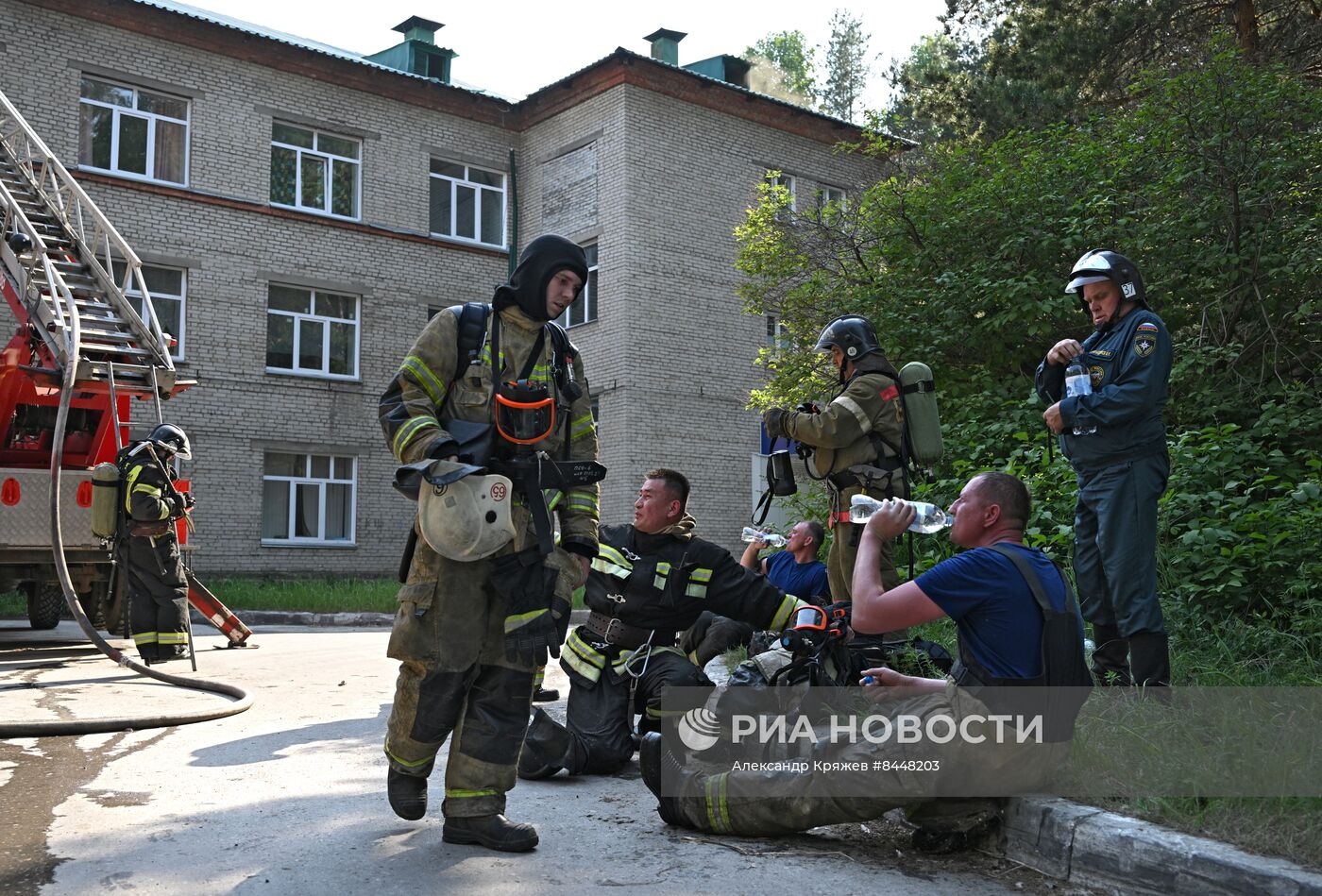 Пожар в клинической больнице в Новосибирске