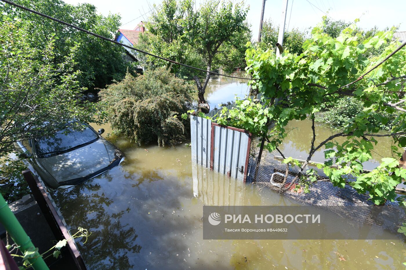 Новая Каховка после прорыва Каховской ГЭС