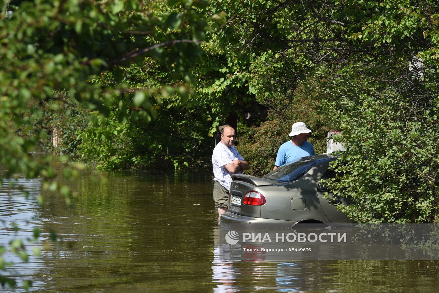 Новая Каховка после прорыва Каховской ГЭС