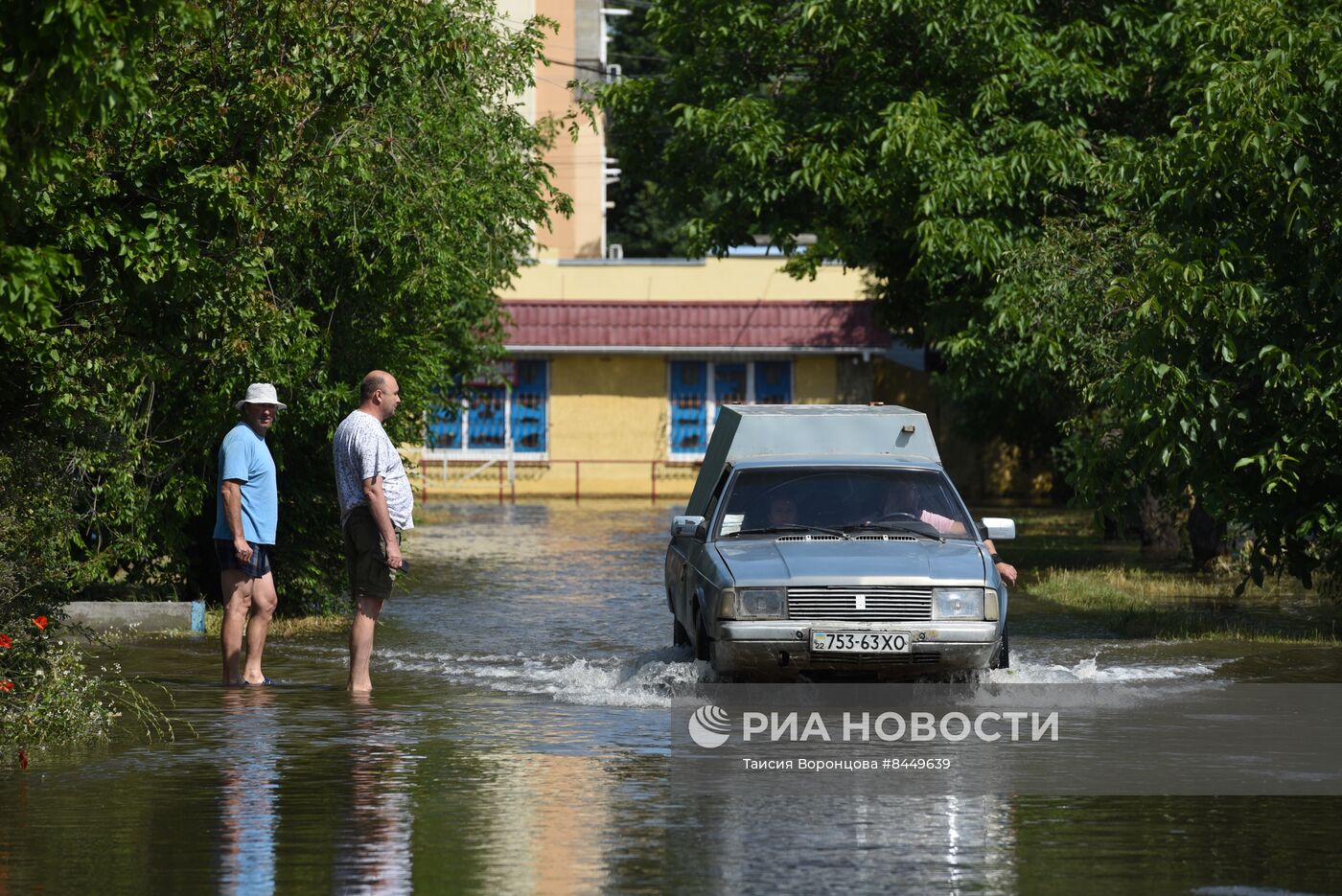 Новая Каховка после прорыва Каховской ГЭС