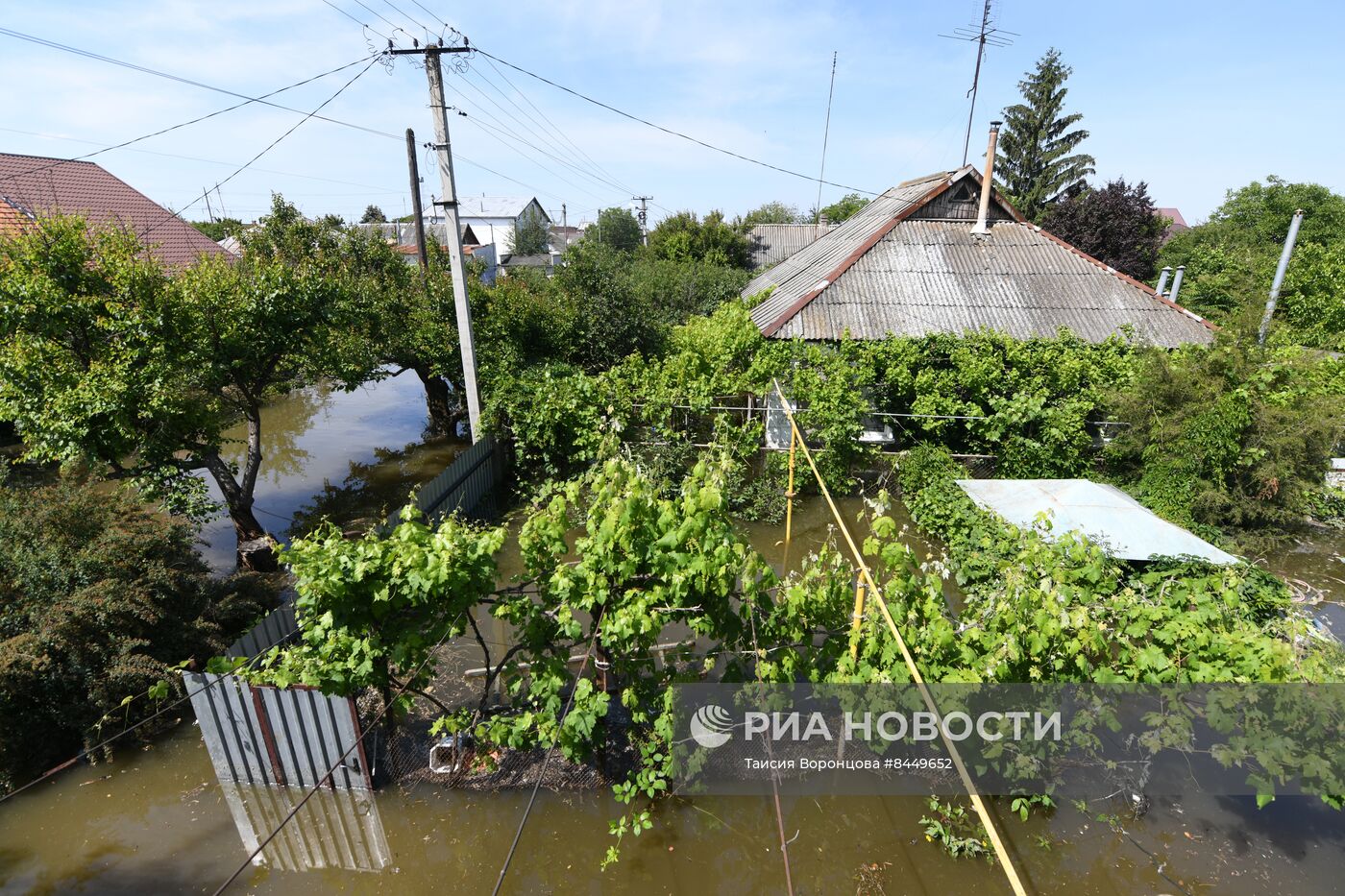 Новая Каховка после прорыва Каховской ГЭС