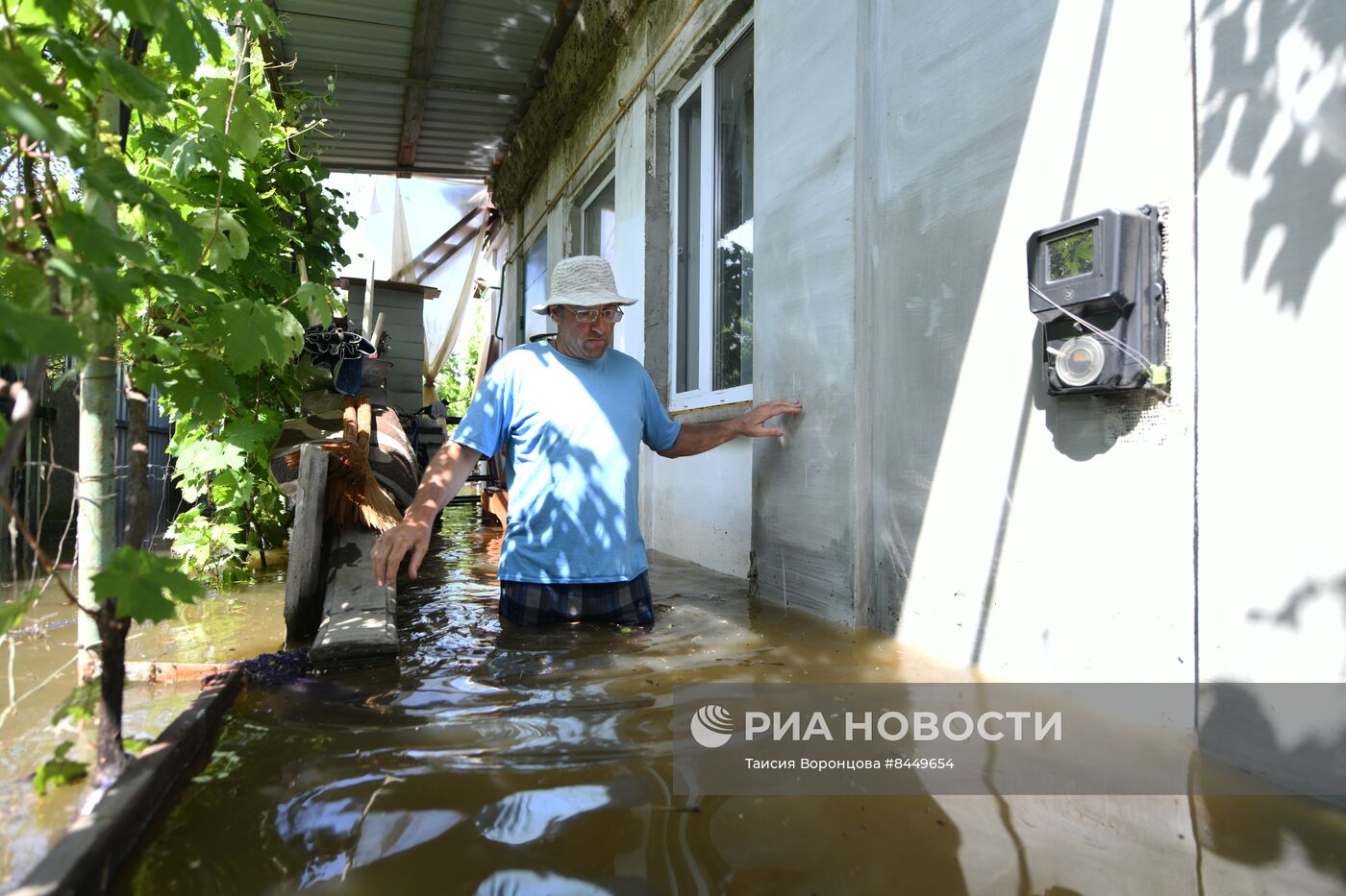 Новая Каховка после прорыва Каховской ГЭС