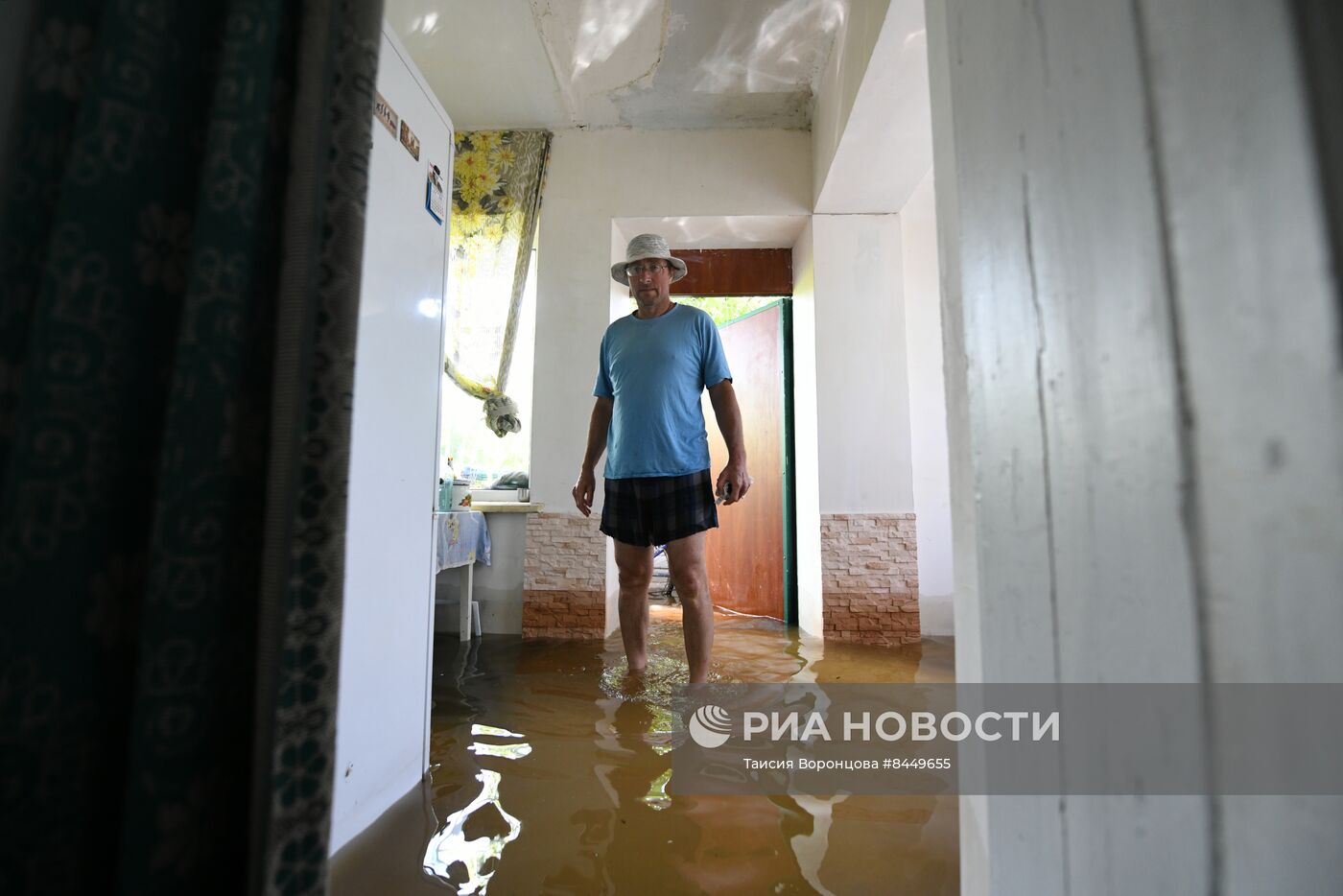 Новая Каховка после прорыва Каховской ГЭС