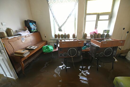 Новая Каховка после прорыва Каховской ГЭС