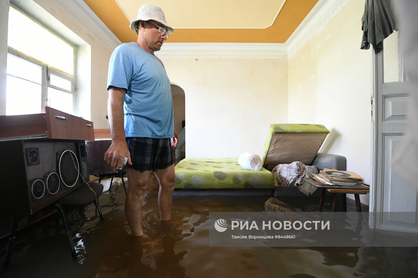 Новая Каховка после прорыва Каховской ГЭС