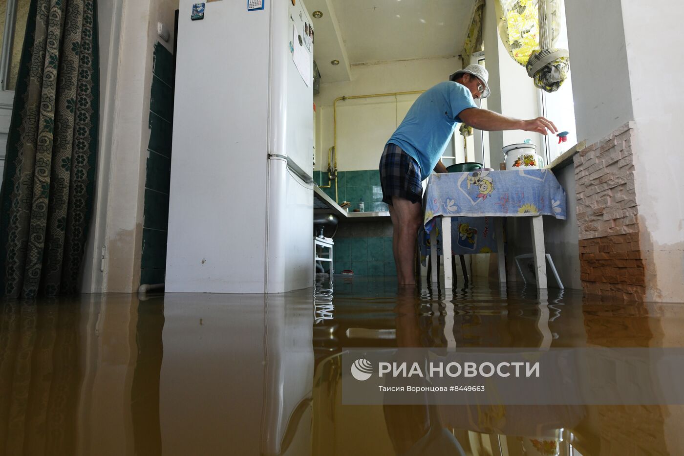 Новая Каховка после прорыва Каховской ГЭС