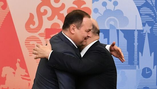 Встреча М. Мишустина с премьер-министром Белоруссии Р. Головченко