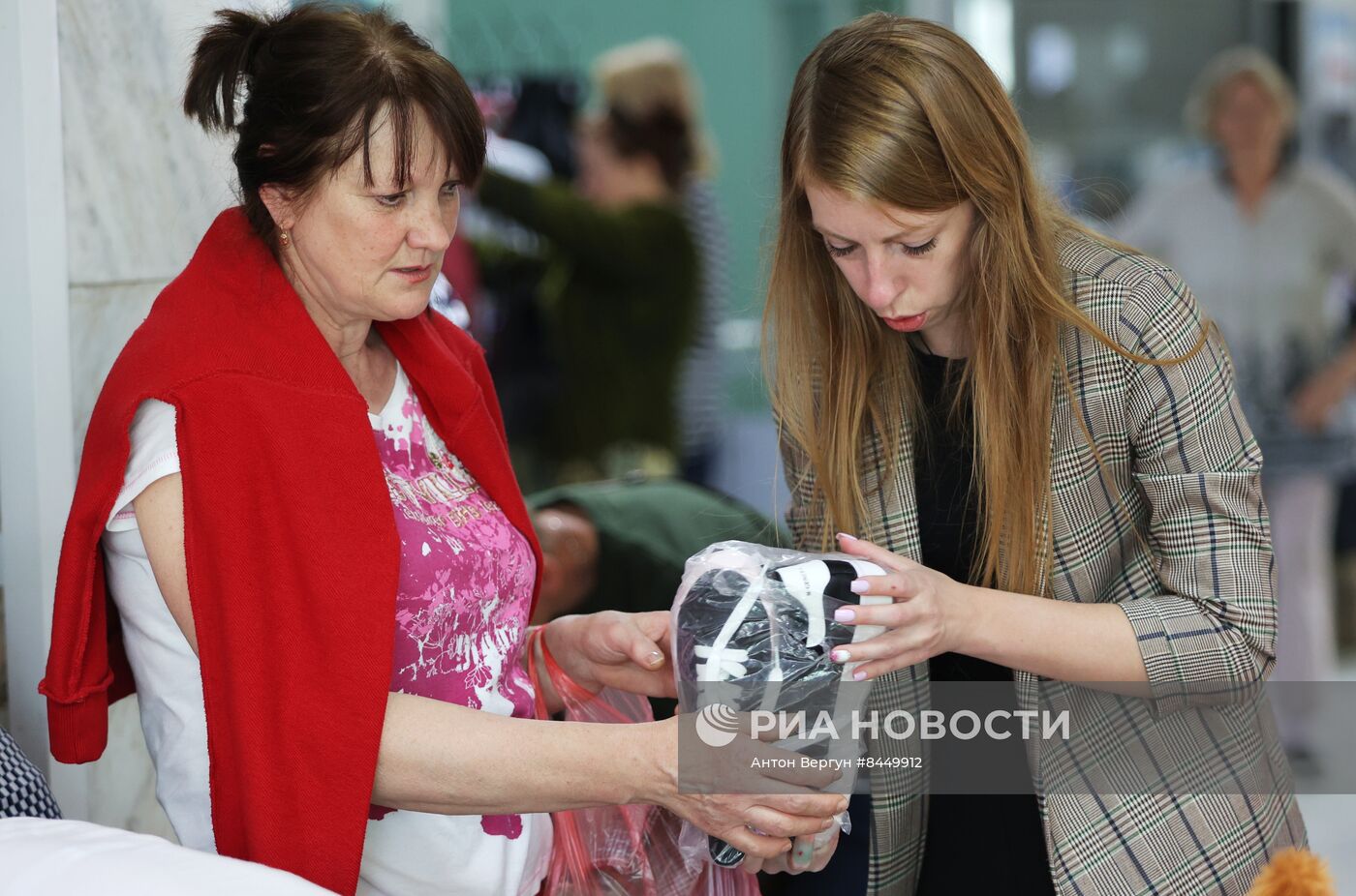 Пункты выдачи гумпомощи жителям Шебекино в Белгороде