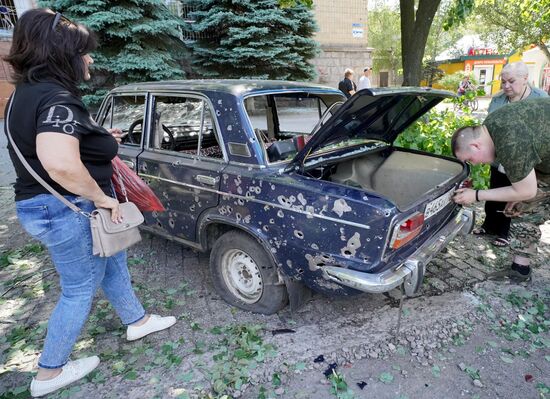 Последствия обстрела Горловки в ДНР