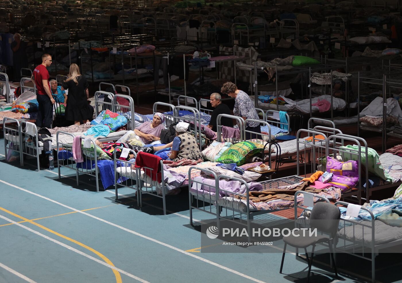 Пункт временного размещения жителей Шебекино в Белгороде