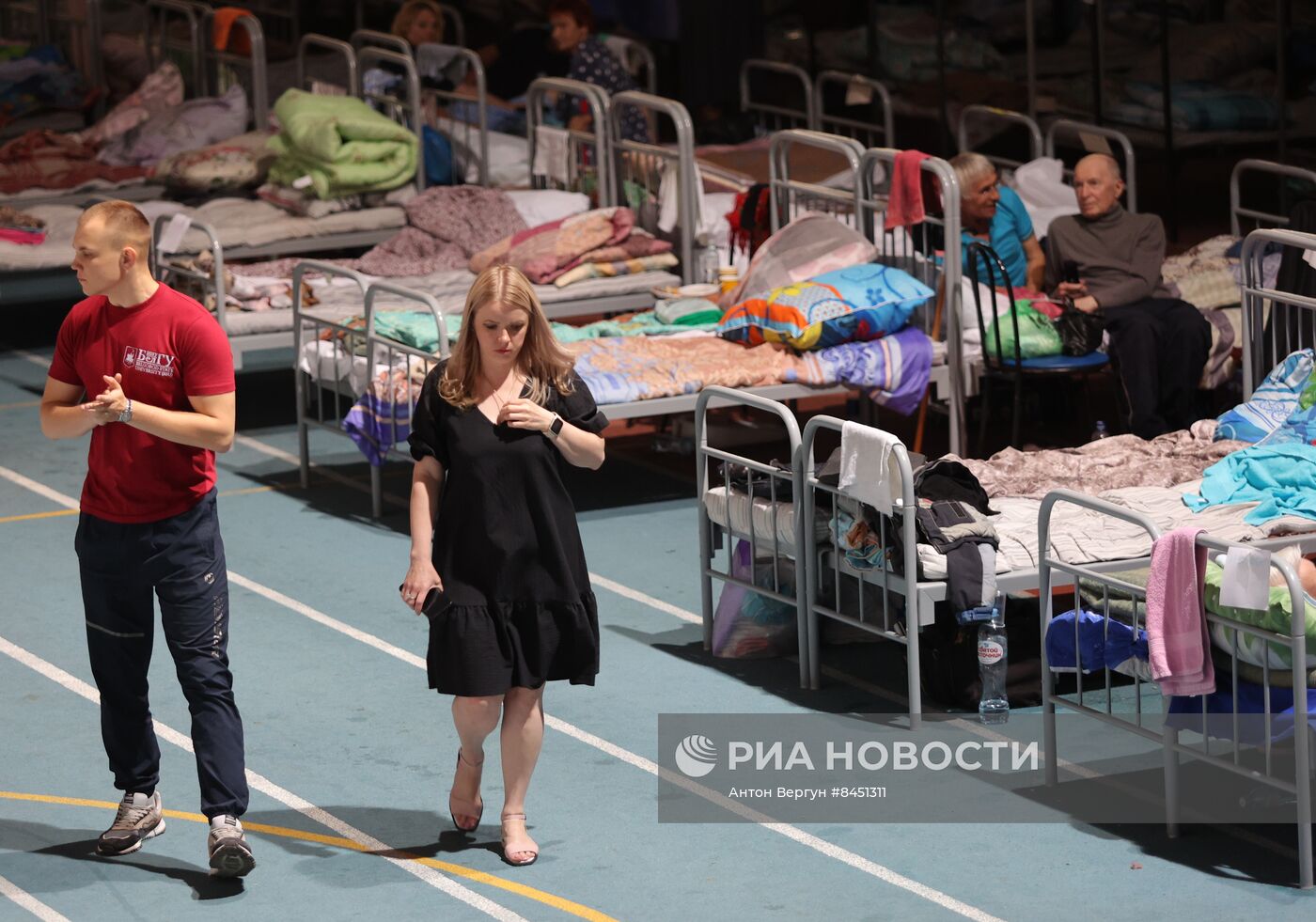 Пункт временного размещения жителей Шебекино в Белгороде