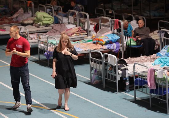 Пункт временного размещения жителей Шебекино в Белгороде