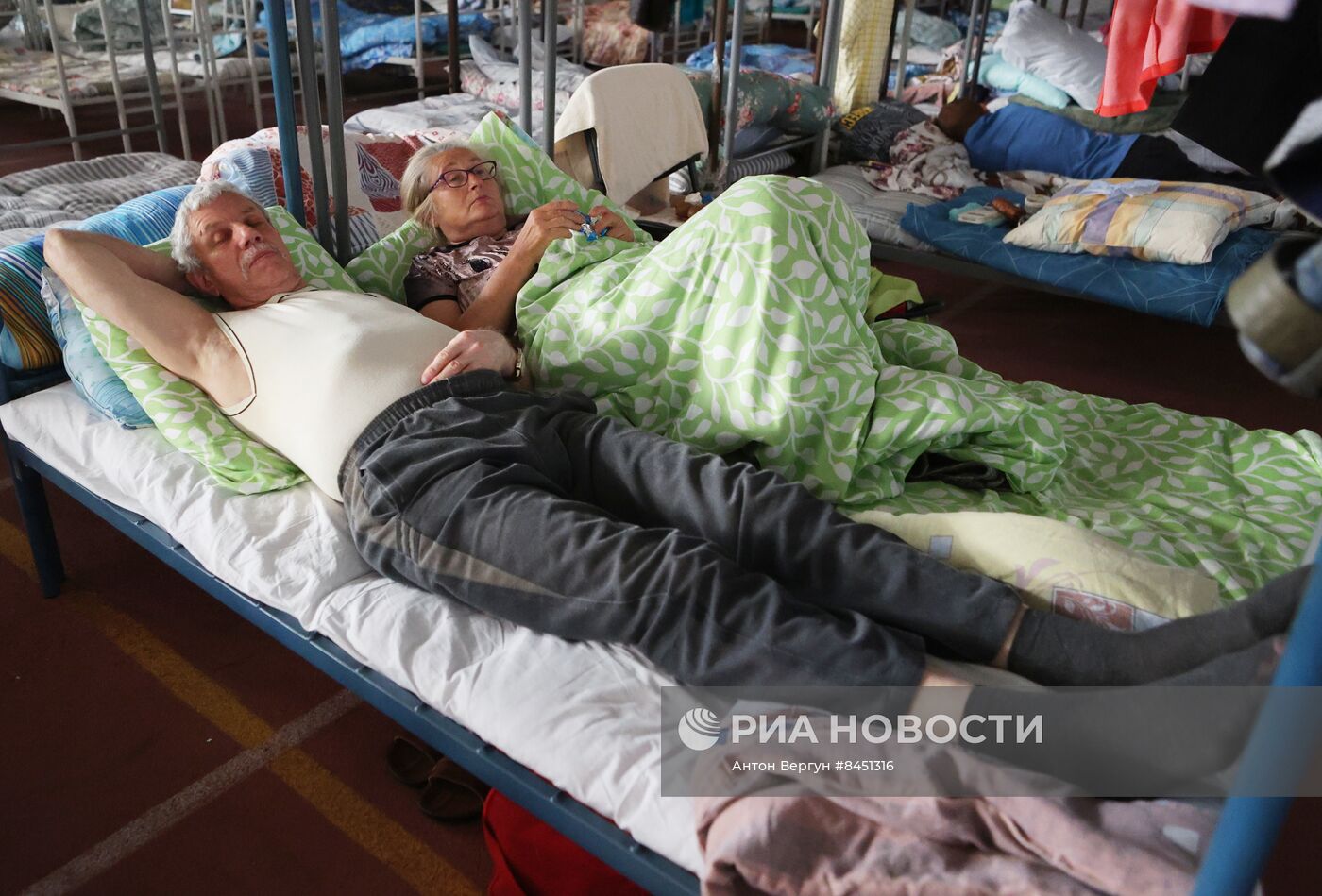 Пункт временного размещения жителей Шебекино в Белгороде