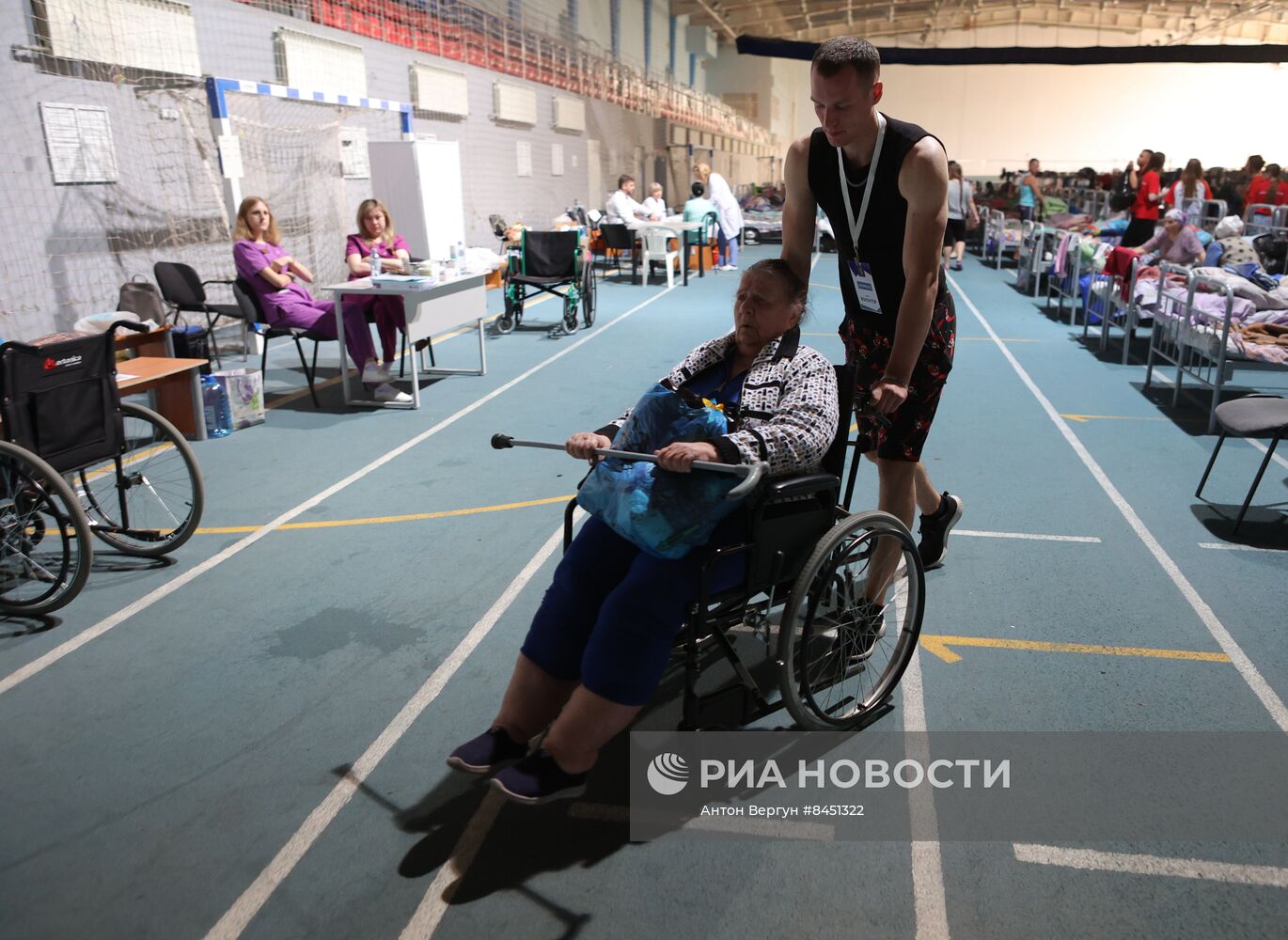 Пункт временного размещения жителей Шебекино в Белгороде