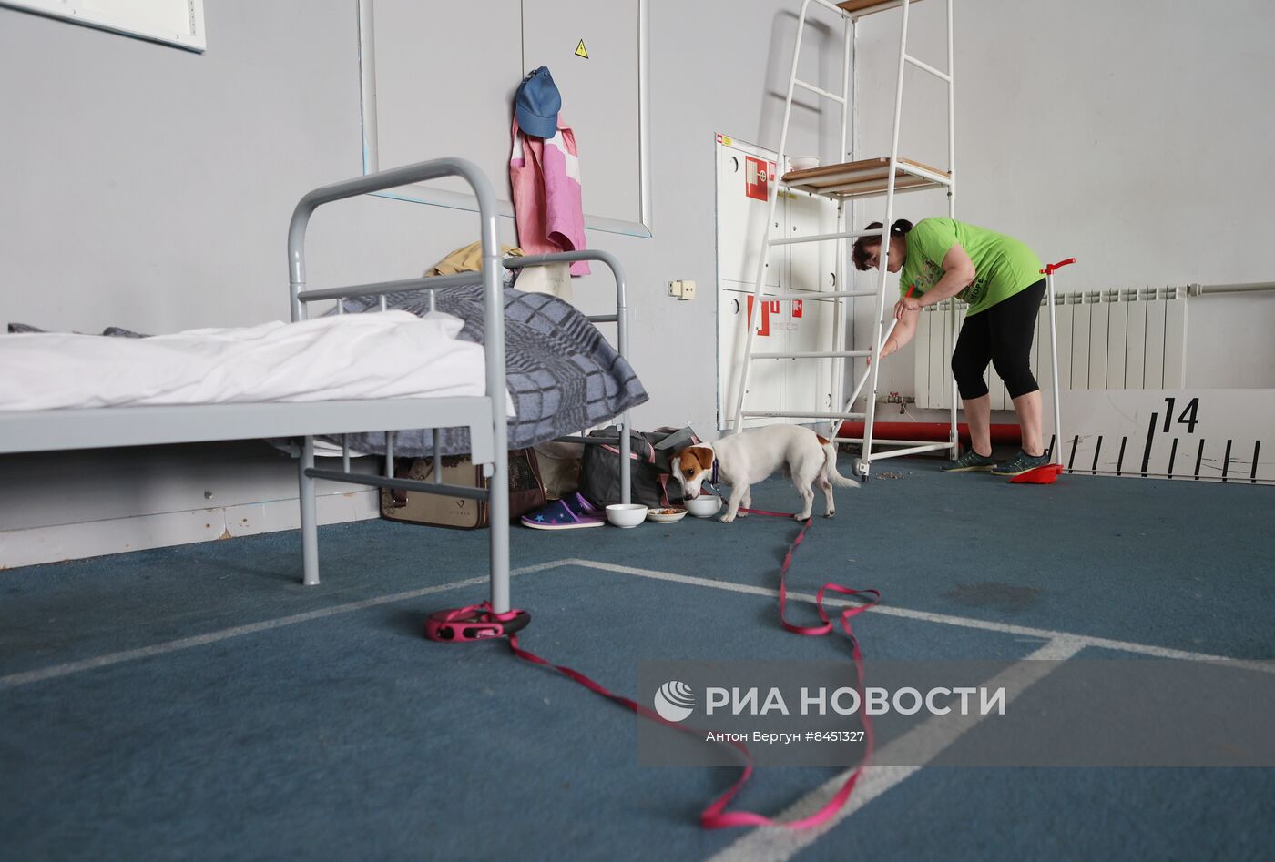 Пункт временного размещения жителей Шебекино в Белгороде