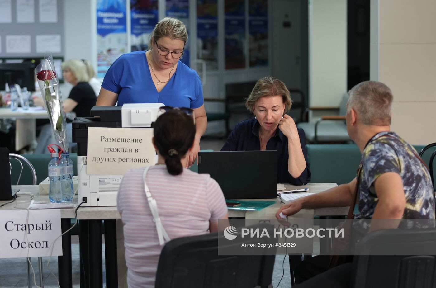 Пункт временного размещения жителей Шебекино в Белгороде