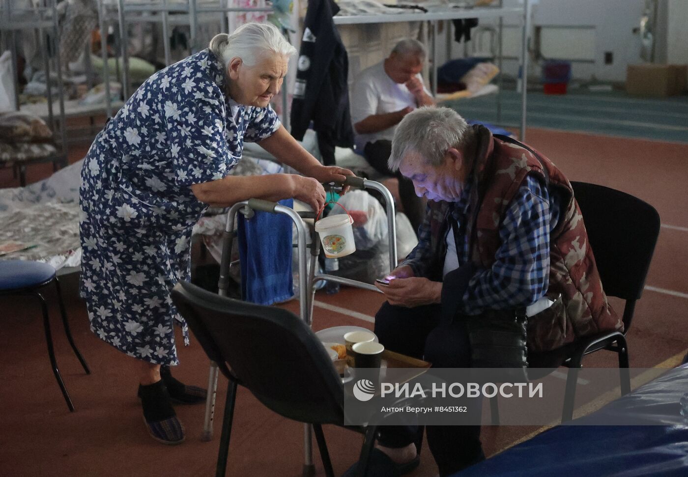 Пункт временного размещения жителей Шебекино в Белгороде
