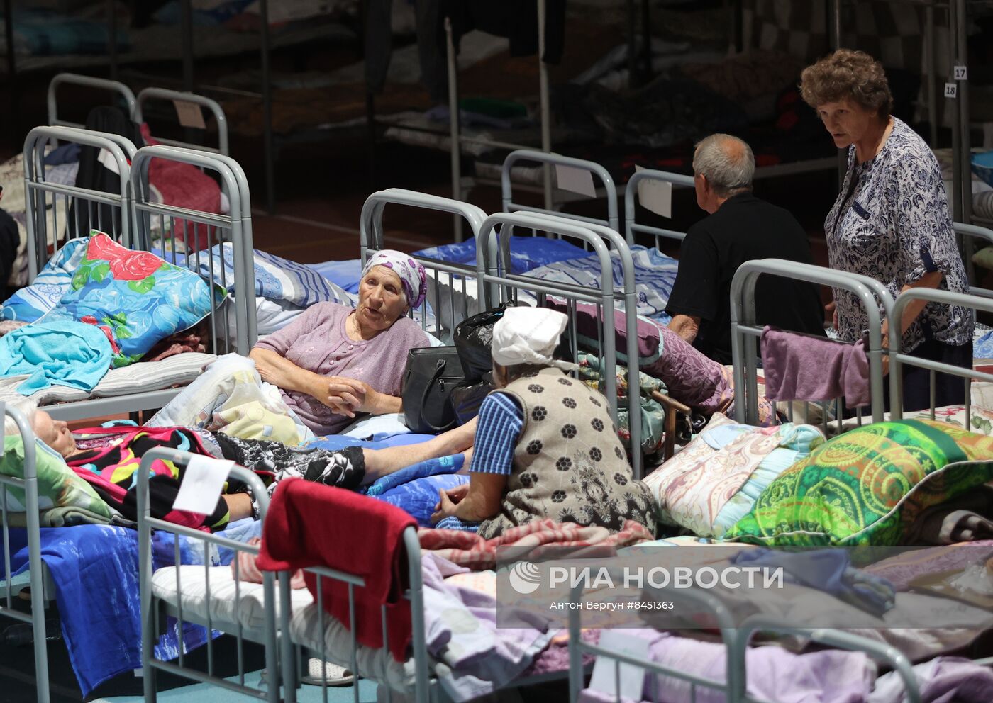 Пункт временного размещения жителей Шебекино в Белгороде