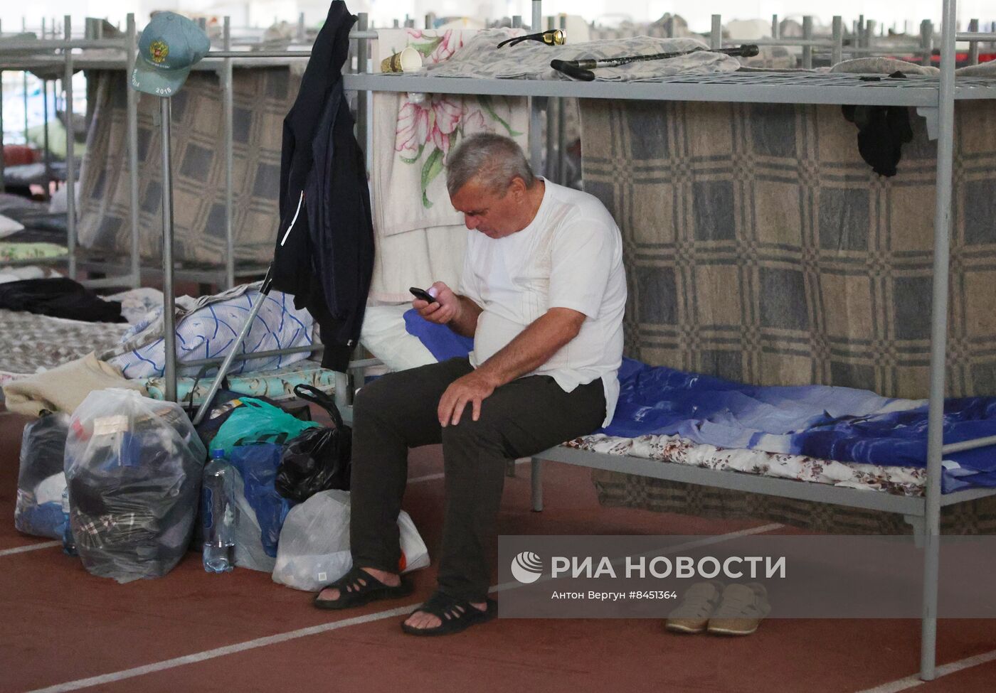 Пункт временного размещения жителей Шебекино в Белгороде
