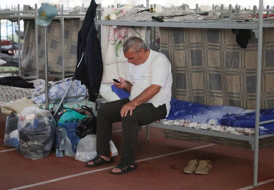 Пункт временного размещения жителей Шебекино в Белгороде