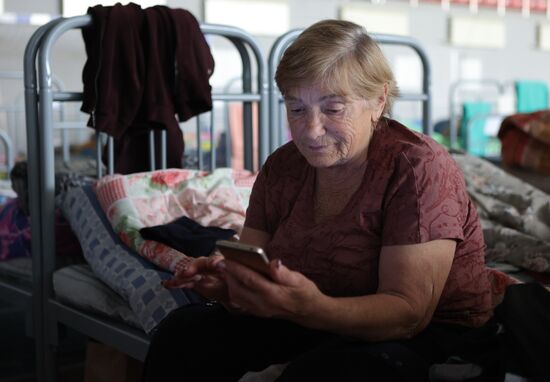 Пункт временного размещения жителей Шебекино в Белгороде