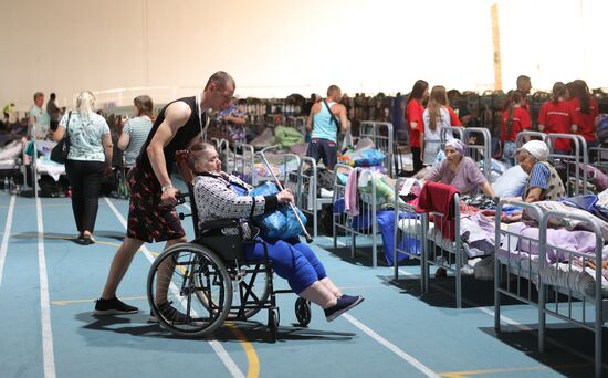 Пункт временного размещения жителей Шебекино в Белгороде