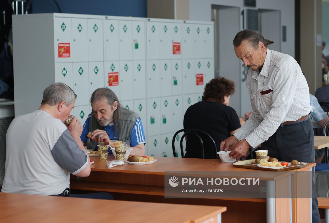 Пункт временного размещения жителей Шебекино в Белгороде