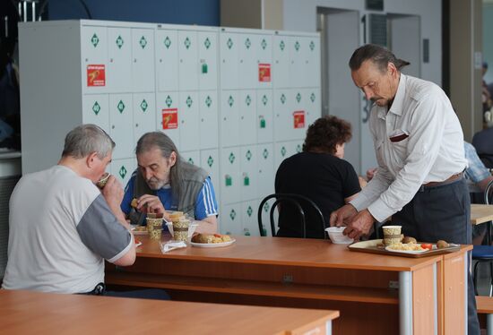 Пункт временного размещения жителей Шебекино в Белгороде