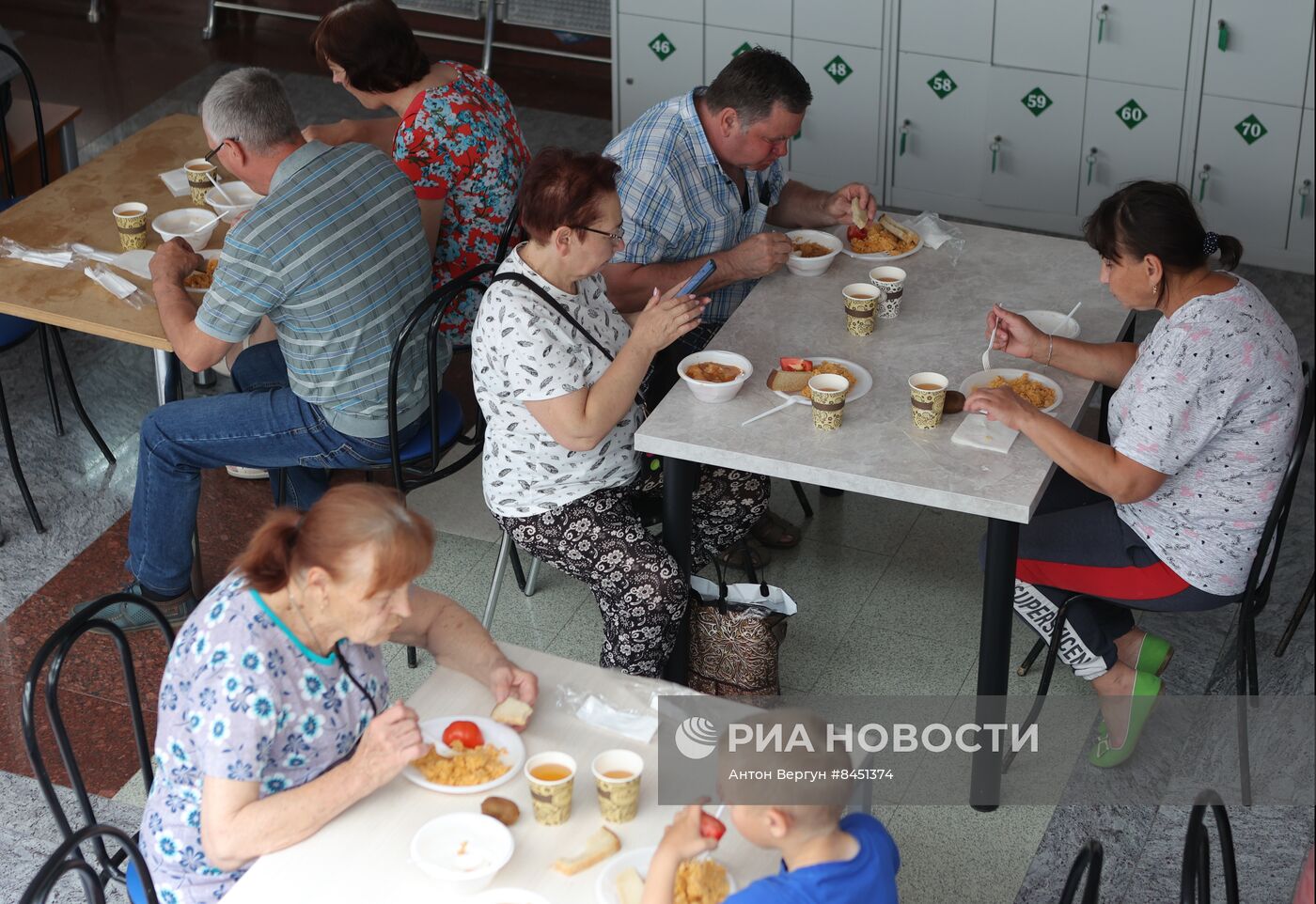 Пункт временного размещения жителей Шебекино в Белгороде