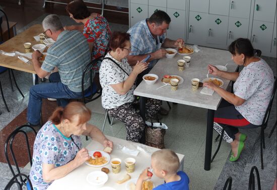 Пункт временного размещения жителей Шебекино в Белгороде