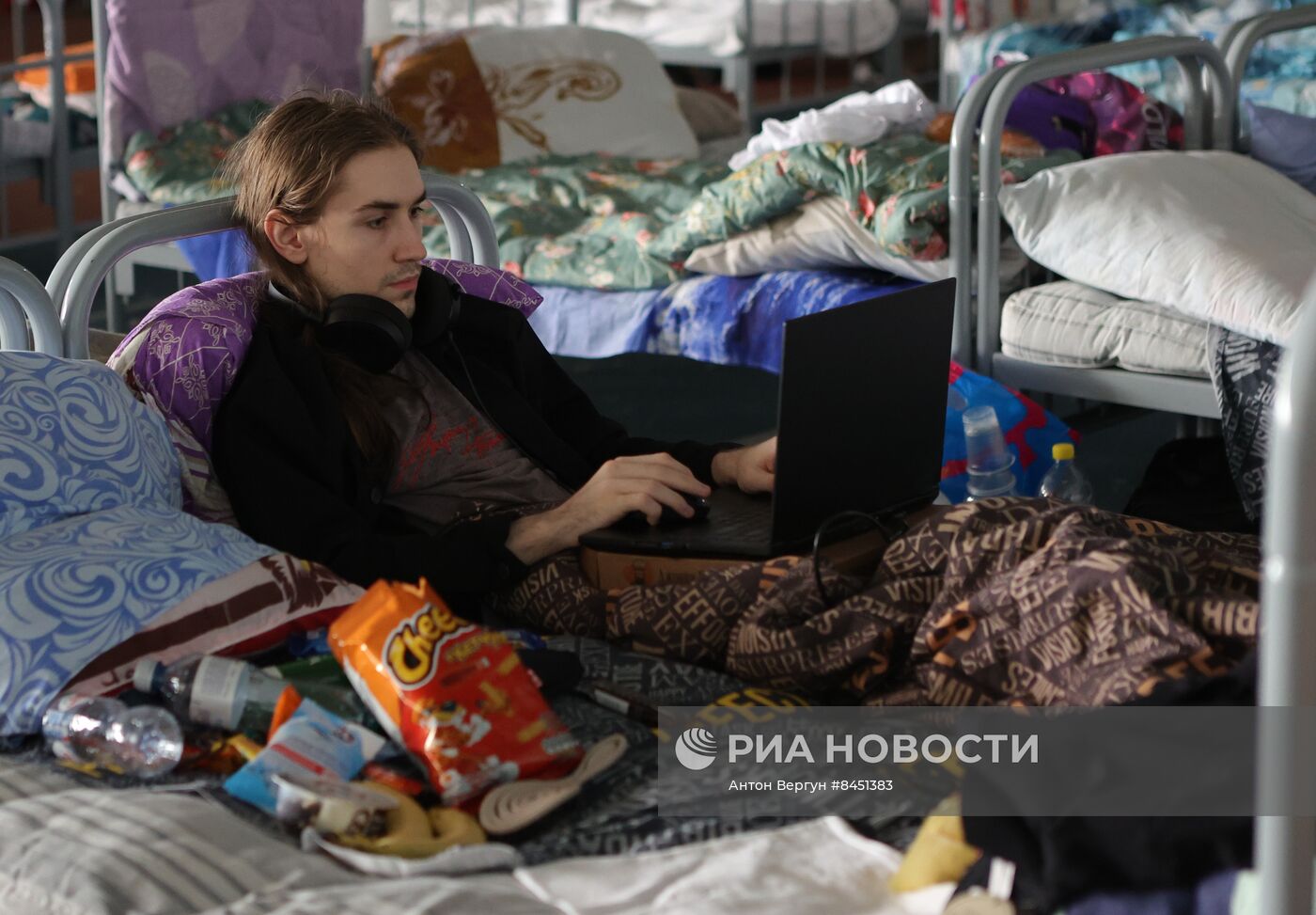 Пункт временного размещения жителей Шебекино в Белгороде