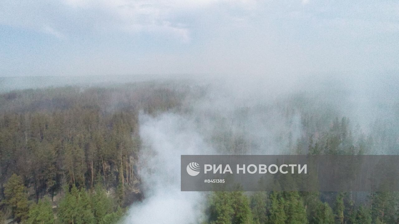 В Егорьевском районе Алтайского края ввели режим ЧС из-за крупного лесного пожара